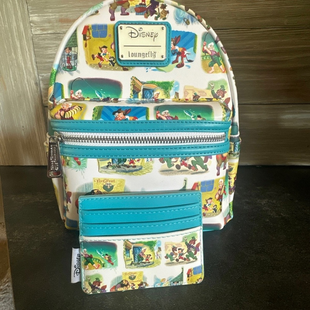 Loungefly Little Golden Book mini backpack and wallet